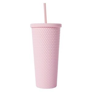 NWT Beva 24oz Limited Edition Color Diamond Studded Texture Tumbler with straw